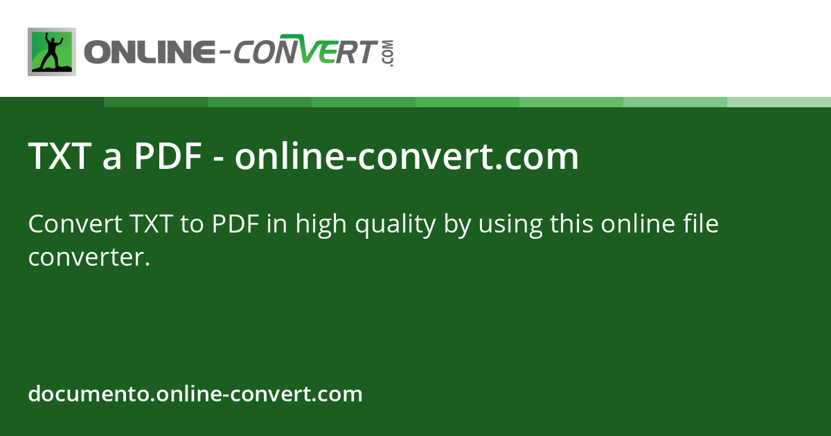 TXT a PDF - online-convert.com