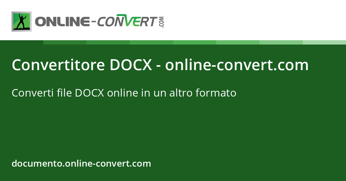 Convertitore docx online convert