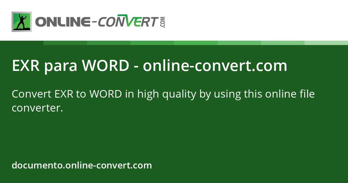 Exv Word EXR a WORD - online-convert.com
