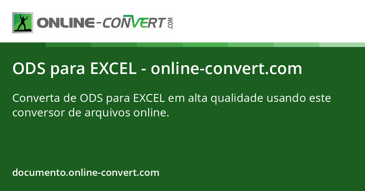 ODS para EXCEL - online-convert.com